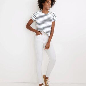 NWOT! Madewell 10" High-Rise Skinny Jeans in Pure White
